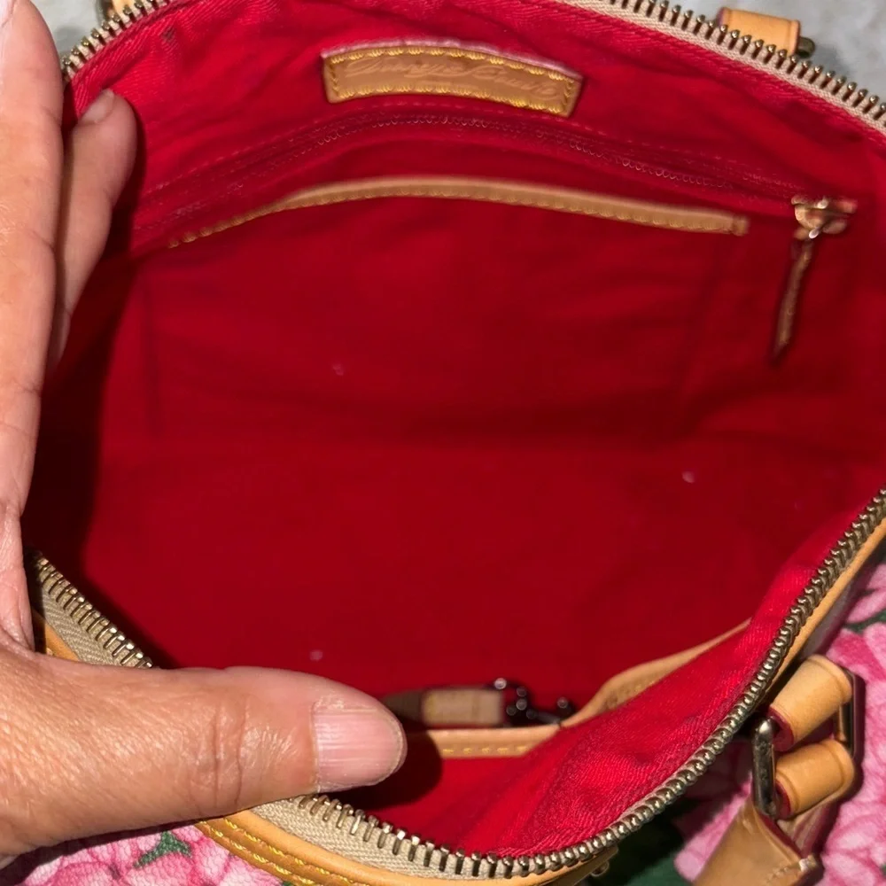 Gently Loved Satchel Bag Genuine Leather Hydrangea (NO CROSSBODY STRAP)